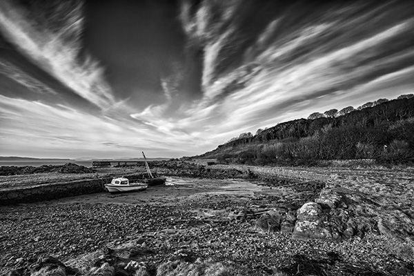 Black and White Photography by Sandy Portencross Harbour